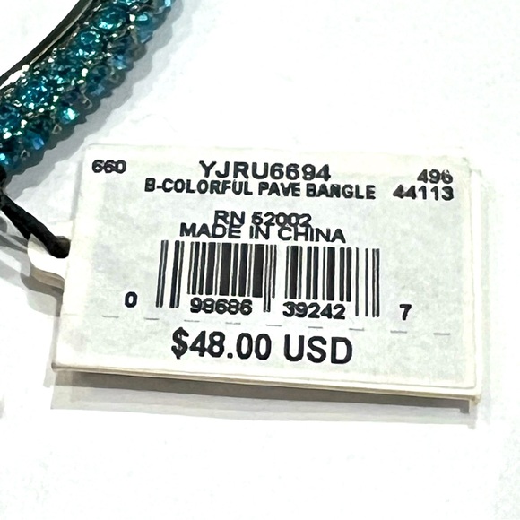 NWT Juicy Couture Colorful Pave Bangle—Aquamarine Blue - Picture 9 of 9